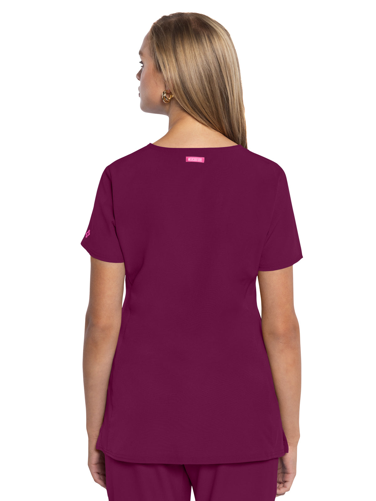 Women's 3-Pocket V-Neck Top - 702 - Wine