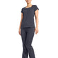 Women's 3-Pocket Square Neck Scrub Top - 704 - Pewter