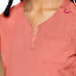 Women's 1-Pocket V-Neck Top - 705 - Coral Fusion