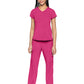 Women's 1-Pocket V-Neck Top - 705 - Pink Power