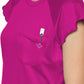 Women's 1-Pocket Lettuce-Edged Top - 706 - Amp Pink