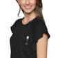 Women's 1-Pocket Lettuce-Edged Top - 706 - Black