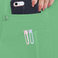 Women's 4-Pocket V-Neck Shirttail Top - 7459 - Kiwi Lime