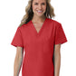 Unisex One-Pocket V-Neck Top - 1706 - Red