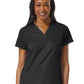 Women's Four-Pocket V-Neck Top - 1708 - Black