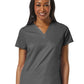 Women's Four-Pocket V-Neck Top - 1708 - Charcoal