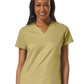 Women's Four-Pocket V-Neck Top - 1708 - Khaki