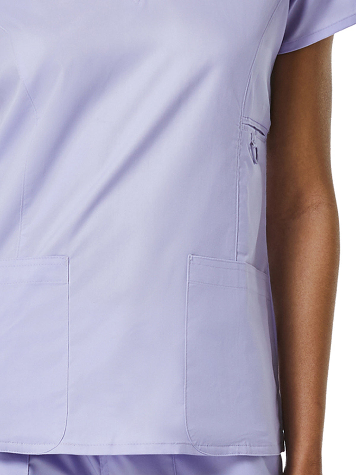 Women's Four-Pocket V-Neck Top - 1708 - Lavender
