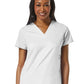 Women's Four-Pocket V-Neck Top - 1708 - White