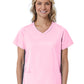 Women's Three-Pocket Curved Mock Wrap Top - 1726 - Blush Pink
