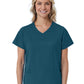 Women's Three-Pocket Curved Mock Wrap Top - 1726 - Caribbean Blue