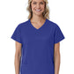 Women's Three-Pocket Curved Mock Wrap Top - 1726 - Galaxy Blue