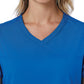 Women's Three-Pocket Curved Mock Wrap Top - 1726 - Royal Blue