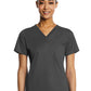 Women's One-Pocket V-Neck Top - 1778 - Charcoal