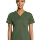 Women's One-Pocket V-Neck Top - 1778 - Olive