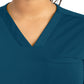 Women's Three-Pocket V-Neck Tuck In Top - 20301 - Caribbean Blue