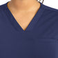 Women's Three-Pocket V-Neck Tuck In Top - 20301 - Navy