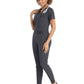 Women's Three-Pocket V-Neck Tuck In Top - 20301 - Pewter