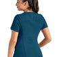 Women's Two-Pocket Tulip-Neck Top - 20302 - Caribbean Blue