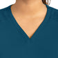Women's Two-Pocket Tulip-Neck Top - 20302 - Caribbean Blue