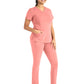 Women's Two-Pocket Tulip-Neck Top - 20302 - Desert Coral