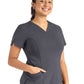 Women's Two-Pocket Tulip-Neck Top - 20302 - Pewter