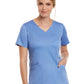 Women's Three-Pocket V-Neck Top - 3501 - Ceil Blue