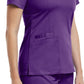 Women's Three-Pocket V-Neck Top - 3501 - Eggplant