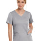 Women's Three-Pocket V-Neck Top - 3501 - Quiet Grey