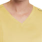 Women's Three-Pocket V-Neck Top - 3501 - Sunshine Yellow