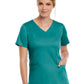 Women's Three-Pocket V-Neck Top - 3501 - Teal