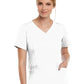Women's Three-Pocket V-Neck Top - 3501 - White