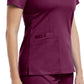 Women's Three-Pocket V-Neck Top - 3501 - Wine