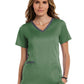 Women's Three-Pocket Heather Neck Band Top - 3502 - Olive