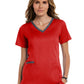 Women's Three-Pocket Heather Neck Band Top - 3502 - Red