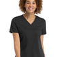Women's One-Pocket V-Neck Tuck-In Top - 3503 - Black