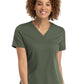 Women's One-Pocket V-Neck Tuck-In Top - 3503 - Olive