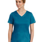Women's Three-Pocket Curved Mock Wrap Top - 3701 - Caribbean Blue