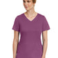 Women's Three-Pocket Curved Mock Wrap Top - 3701 - Dahlia
