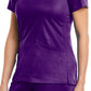 Women's Three-Pocket Curved Mock Wrap Top - 3701 - Eggplant