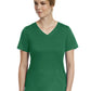 Women's Three-Pocket Curved Mock Wrap Top - 3701 - Hunter Green