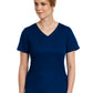Women's Three-Pocket Curved Mock Wrap Top - 3701 - Navy