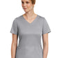 Women's Three-Pocket Curved Mock Wrap Top - 3701 - Quiet Grey
