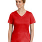 Women's Three-Pocket Curved Mock Wrap Top - 3701 - Red
