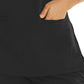 Women's Two-Pocket Knit V-neck Top - 3902 - Black