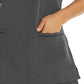 Women's Two-Pocket Knit V-neck Top - 3902 - Heather Grey
