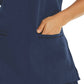 Women's Two-Pocket Knit V-neck Top - 3902 - Heather Navy