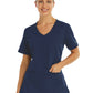 Women's Two-Pocket Knit V-neck Top - 3902 - Navy