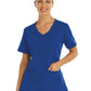 Women's Two-Pocket Knit V-neck Top - 3902 - Royal Blue