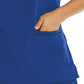 Women's Two-Pocket Knit V-neck Top - 3902 - Royal Blue